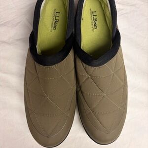 L.L. Bean Men's Quilted Slip-On Loafers - Tan and Black
